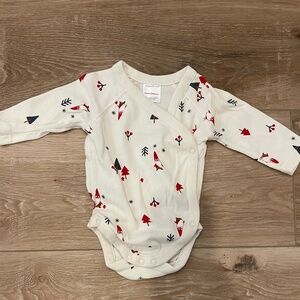 Hanna Anderson Wrap Onesie - Christmas Gnome - 0-3 months